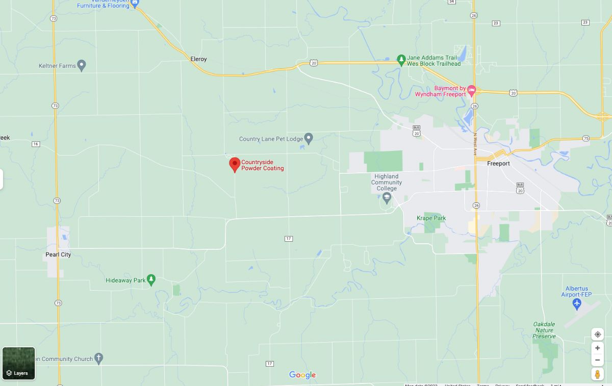 Map near Stockton, Illinois